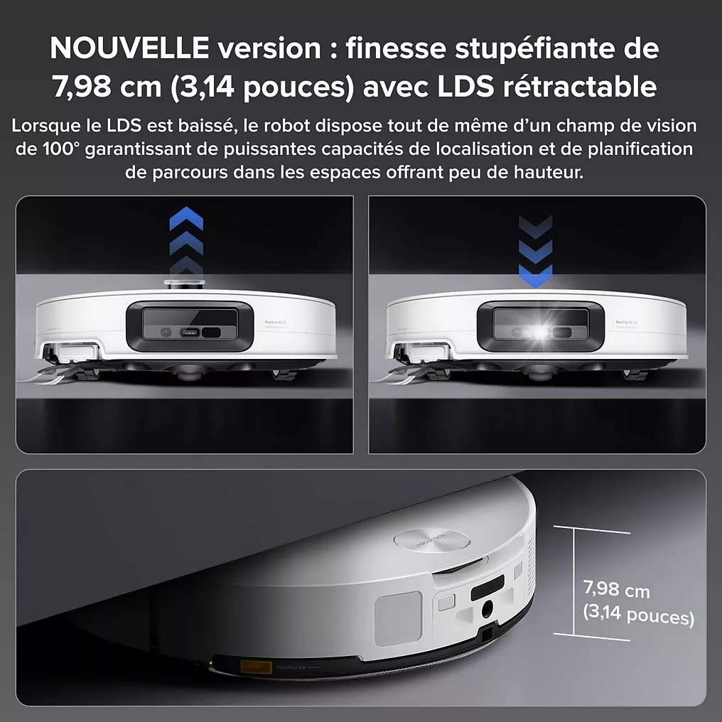 Robot Aspirateur Laveur ROBOROCK Saros 10 blanc – Image 9