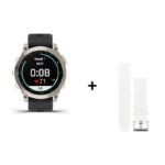 Montre Garmin  EPIX Gen 2 Sapphire Titane + bracelet silicone noir