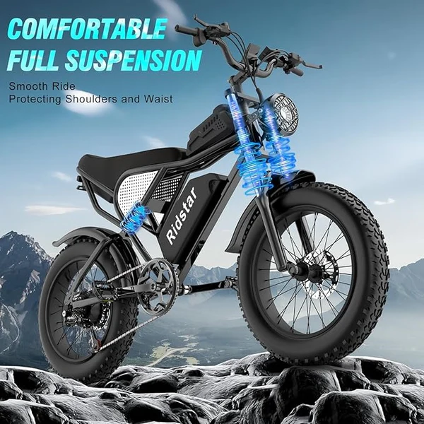 Ridstar Q20 1500W 48V 20AH gros pneu vélo électrique – Image 2