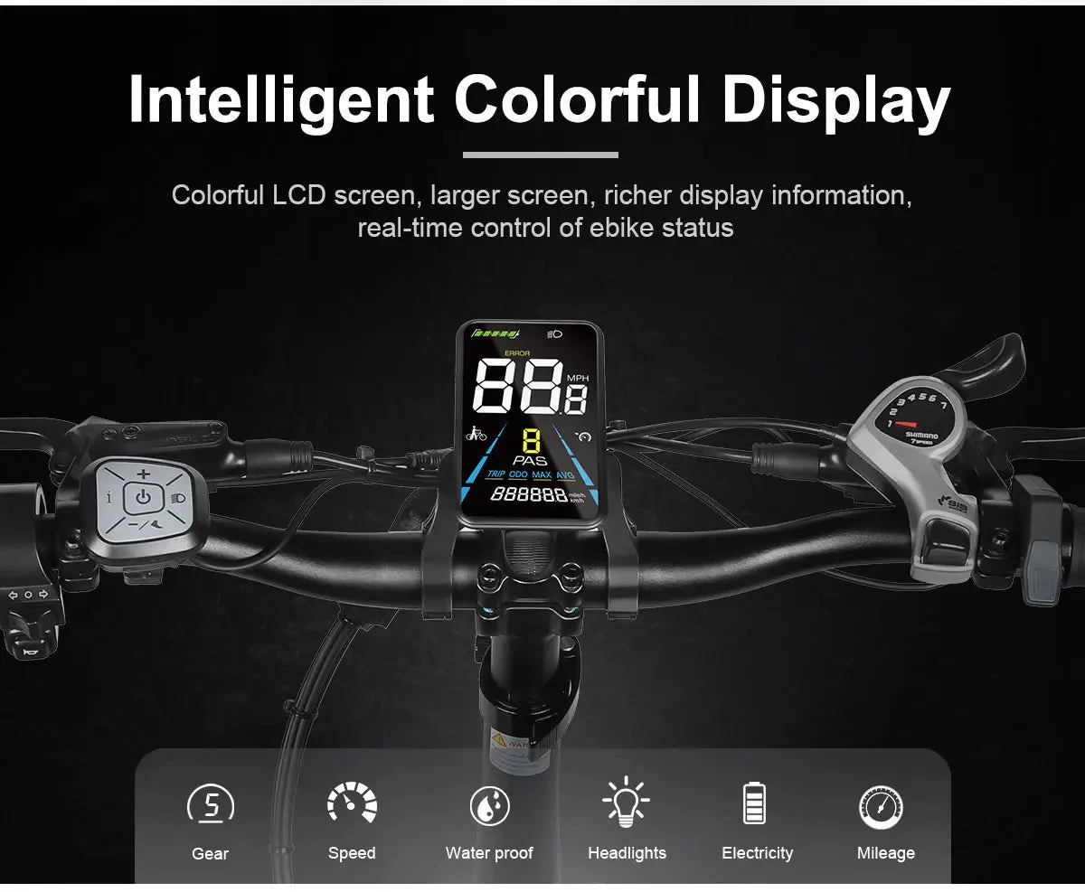 VTT électrique SAMEBIKE XWLX09-II 1000W à Pneus Larges – Image 7