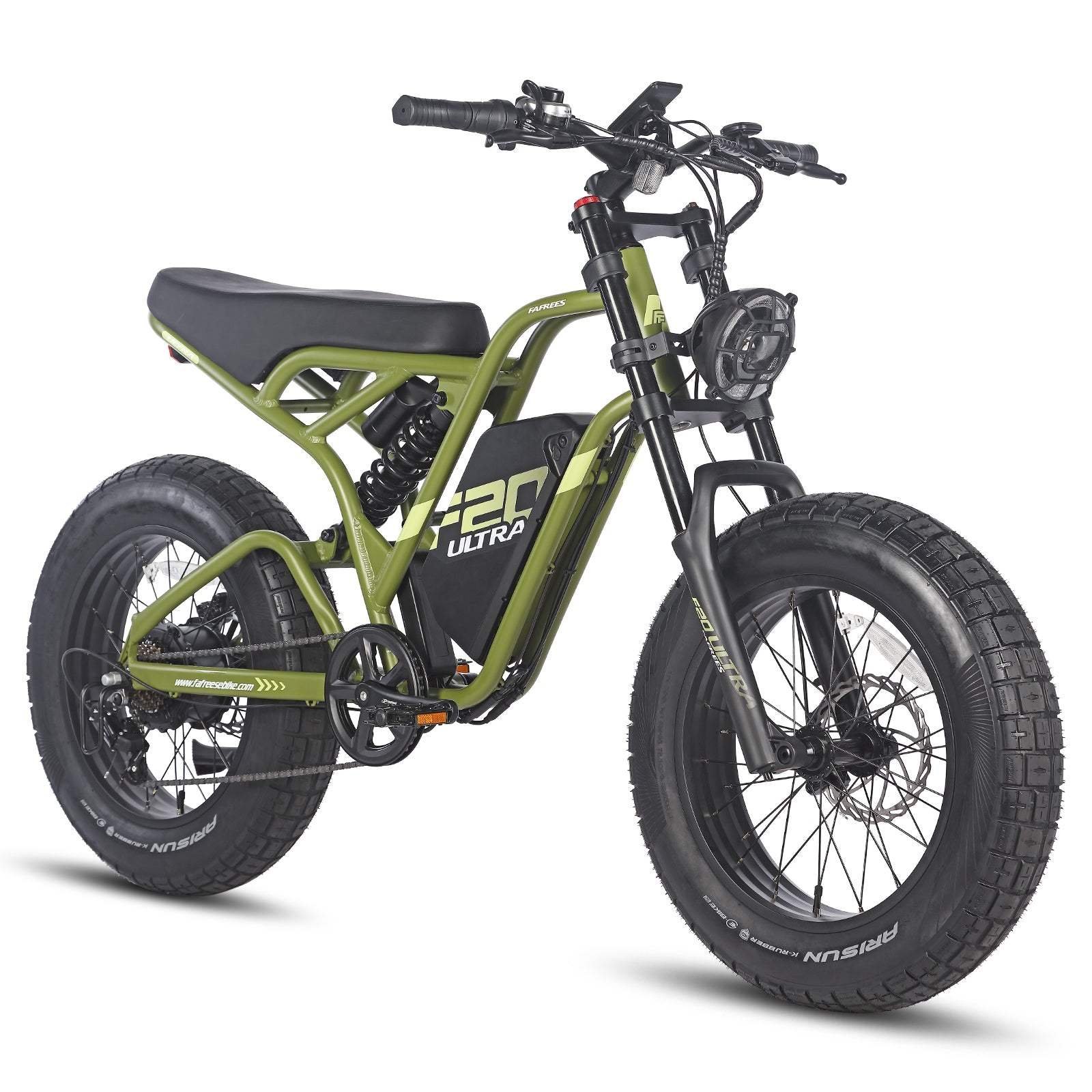 FAFREES F20 ULTRA 750W 20" Fat Bike E-Mountain Bike 48V 25Ah LG Batterie E-MTB – Image 8