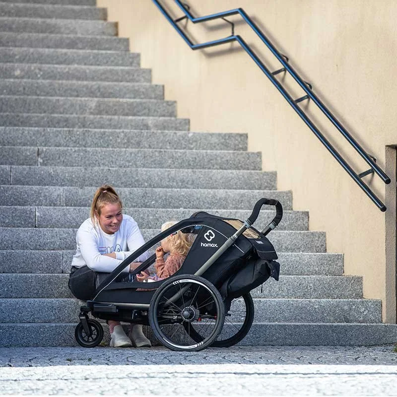 Remorque pour vélo Hamax 2 Enfants - Breeze - noir – Image 3