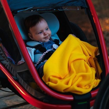 Remorque vélo charge 100 kg Hamax Outback pour 2 Enfants - rouge / noir – Image 7