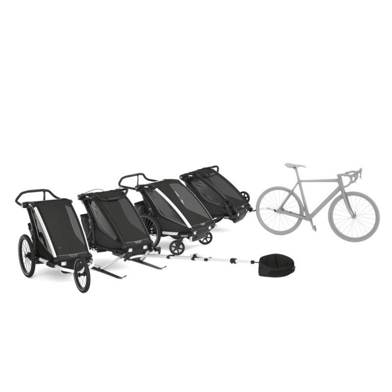Remorque bébé vélo Thule pour 2 Enfants - Chariot Sport 2 Double - noir – Image 5